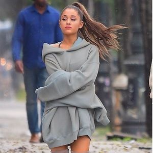 Grey hoodie dress